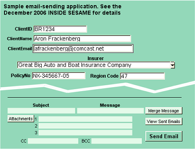Sample working application that comes with Email-It
