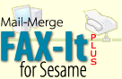 Send merged faxes right from your Sesame records